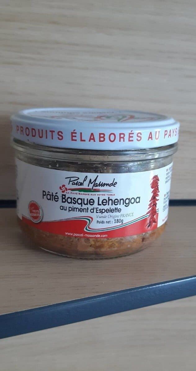 Pascal Massonde Pâté Basque Lehengoa au piment d'Espelette packshot