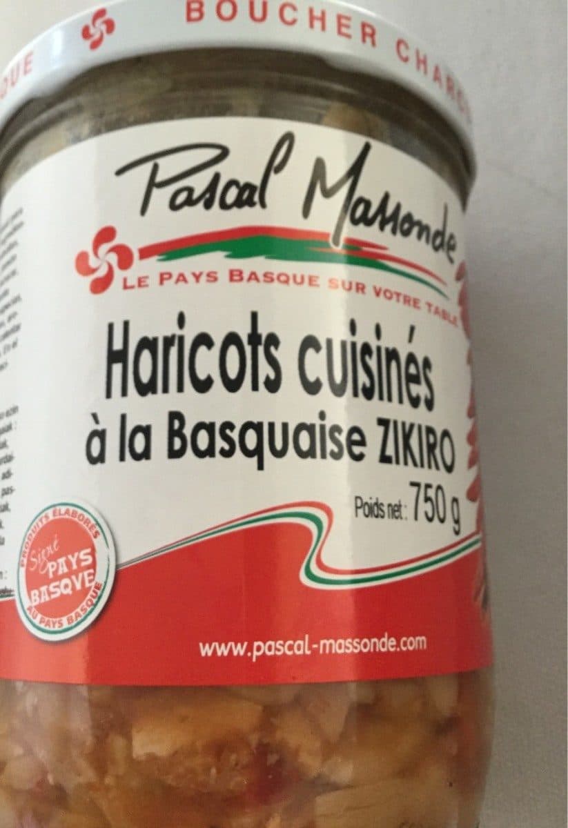 Open Food Facts Haricots cuisines a la basquaise ZIRIKO packshot