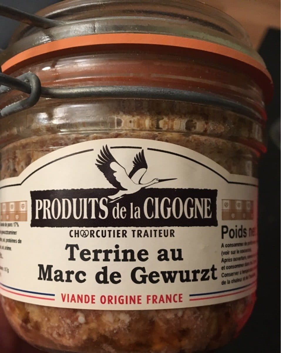 Produits de la Cigogne Terrine au marc de gewurzt packshot