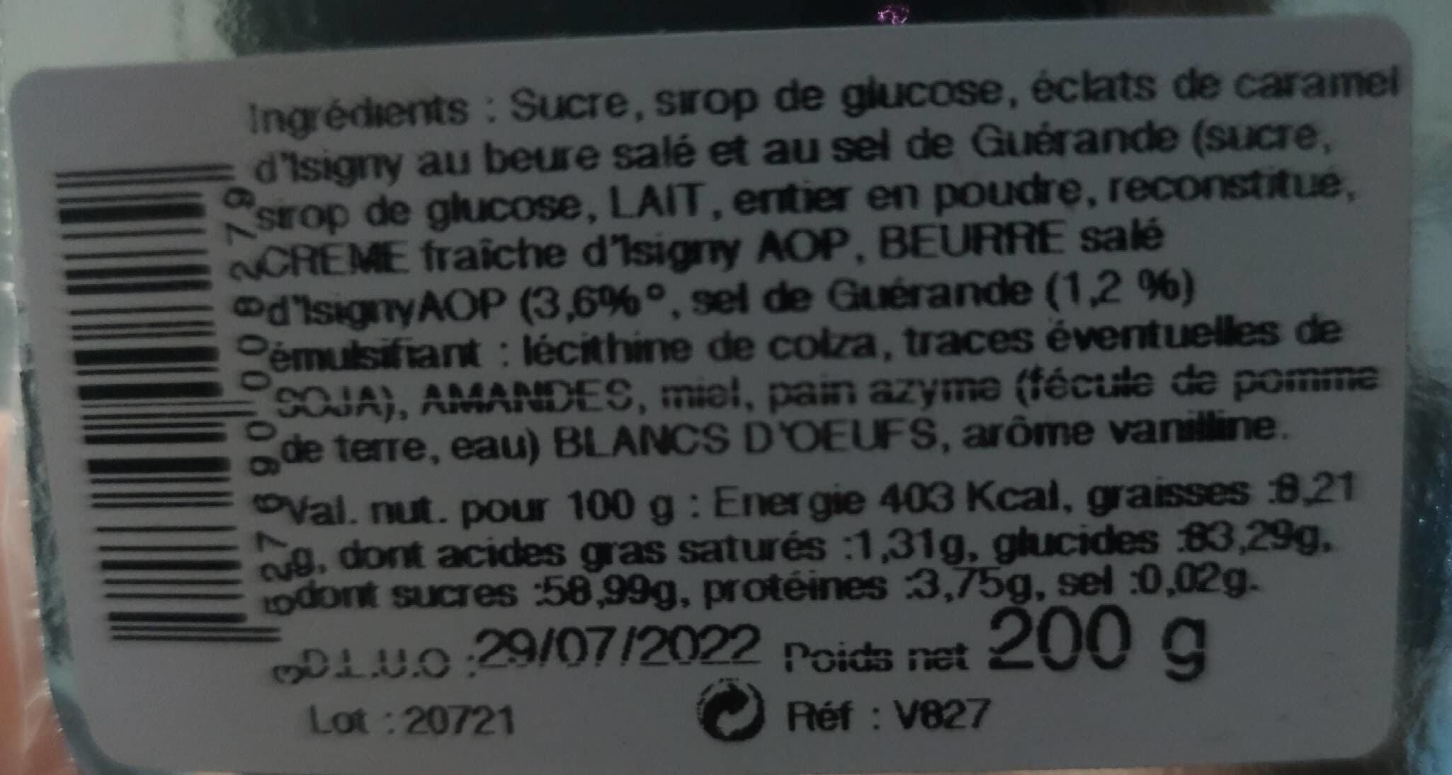 Open Food Facts Pate de nougat aux eclats de caramel packshot