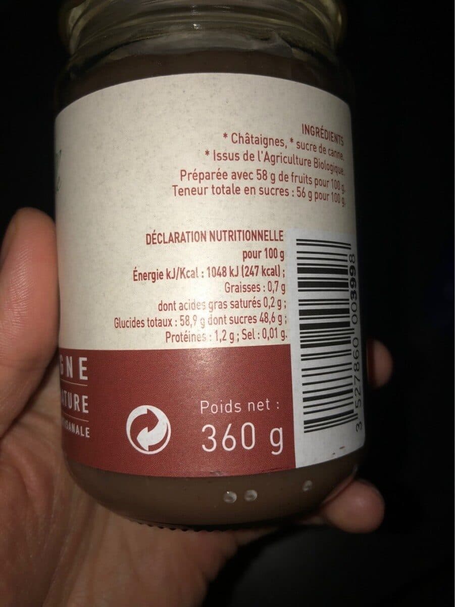 Verfeuille Bio Confiture artisanale de châtaigne packshot