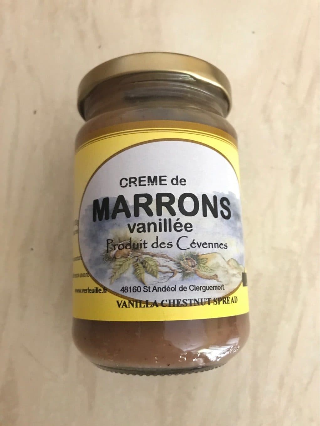 Verfeuille Crème de marrons vanillée des Cévennes packshot