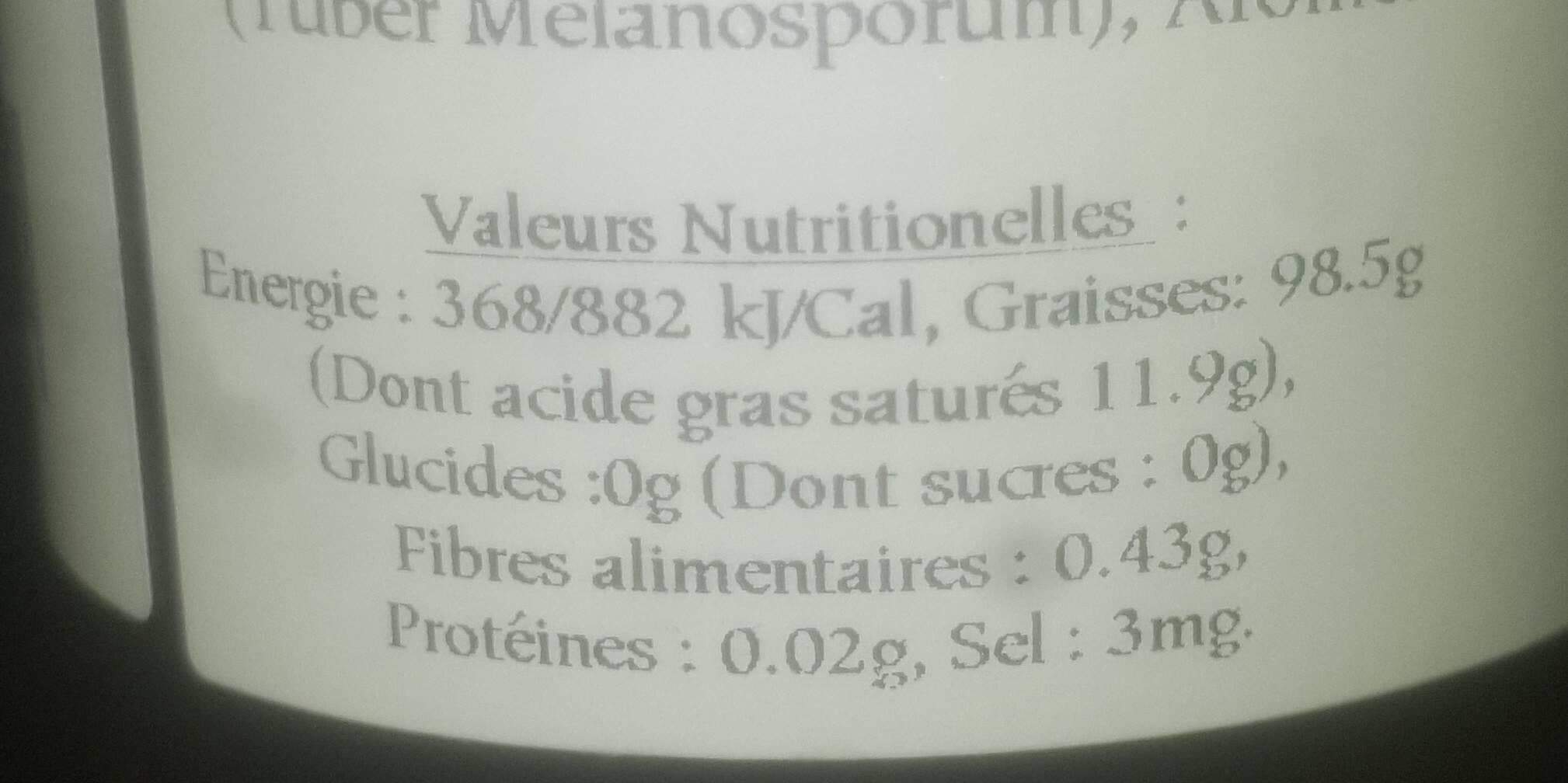 Open Food Facts Huile D'olive à La Truffe - Truffières De Rabasse packshot