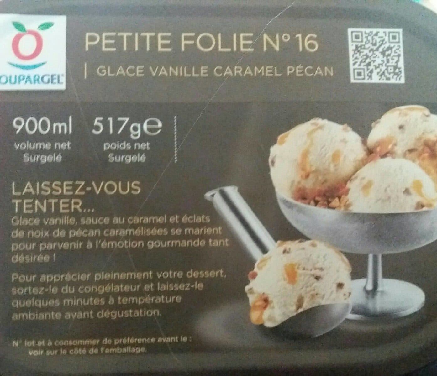 Toupargel petite folie n°16 glace vanille caramel pécan packshot