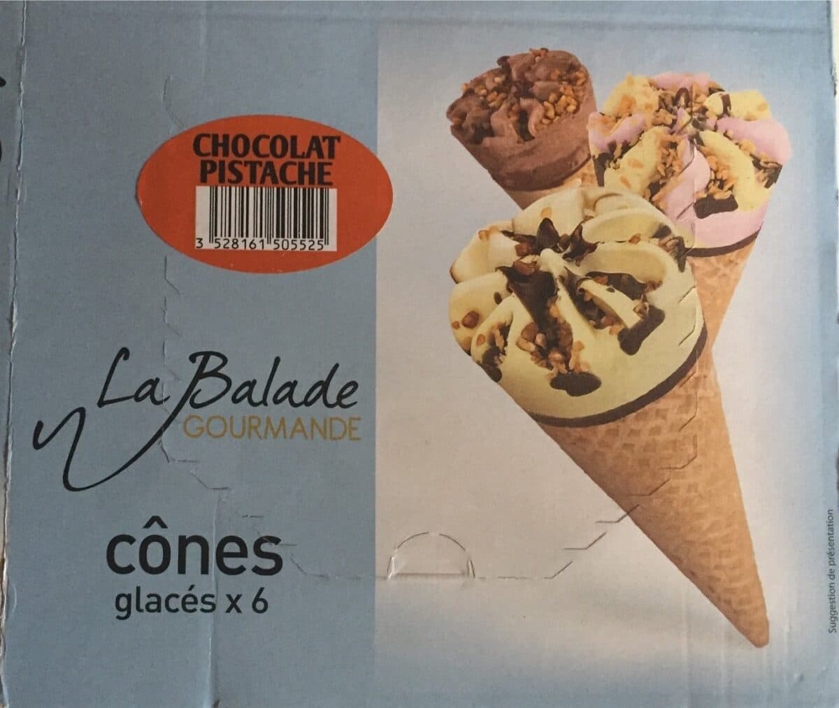 La Balade Gourmande Cônes Chocolat Pistache packshot