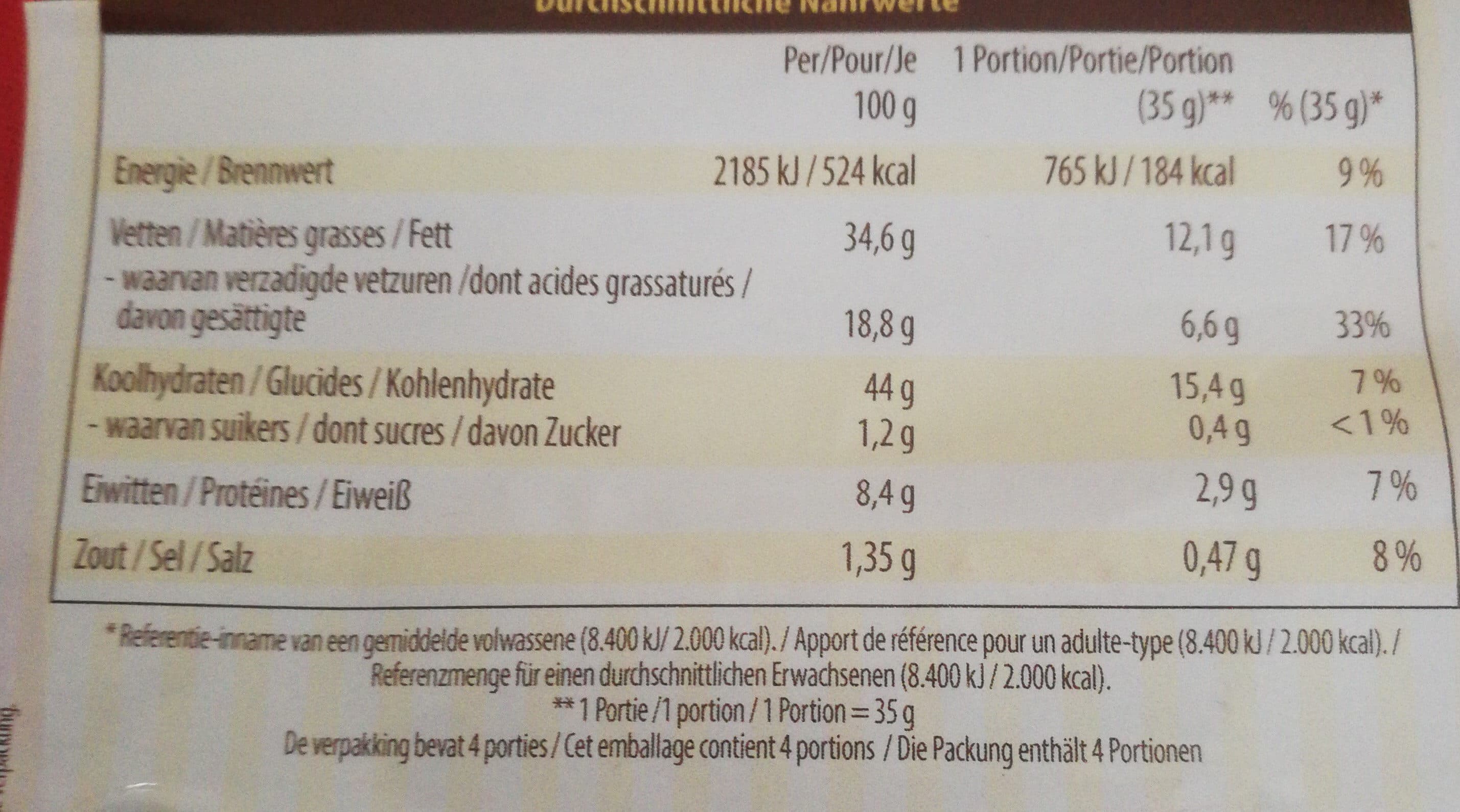 Open Food Facts 4 bouchées Pasteitjes packshot