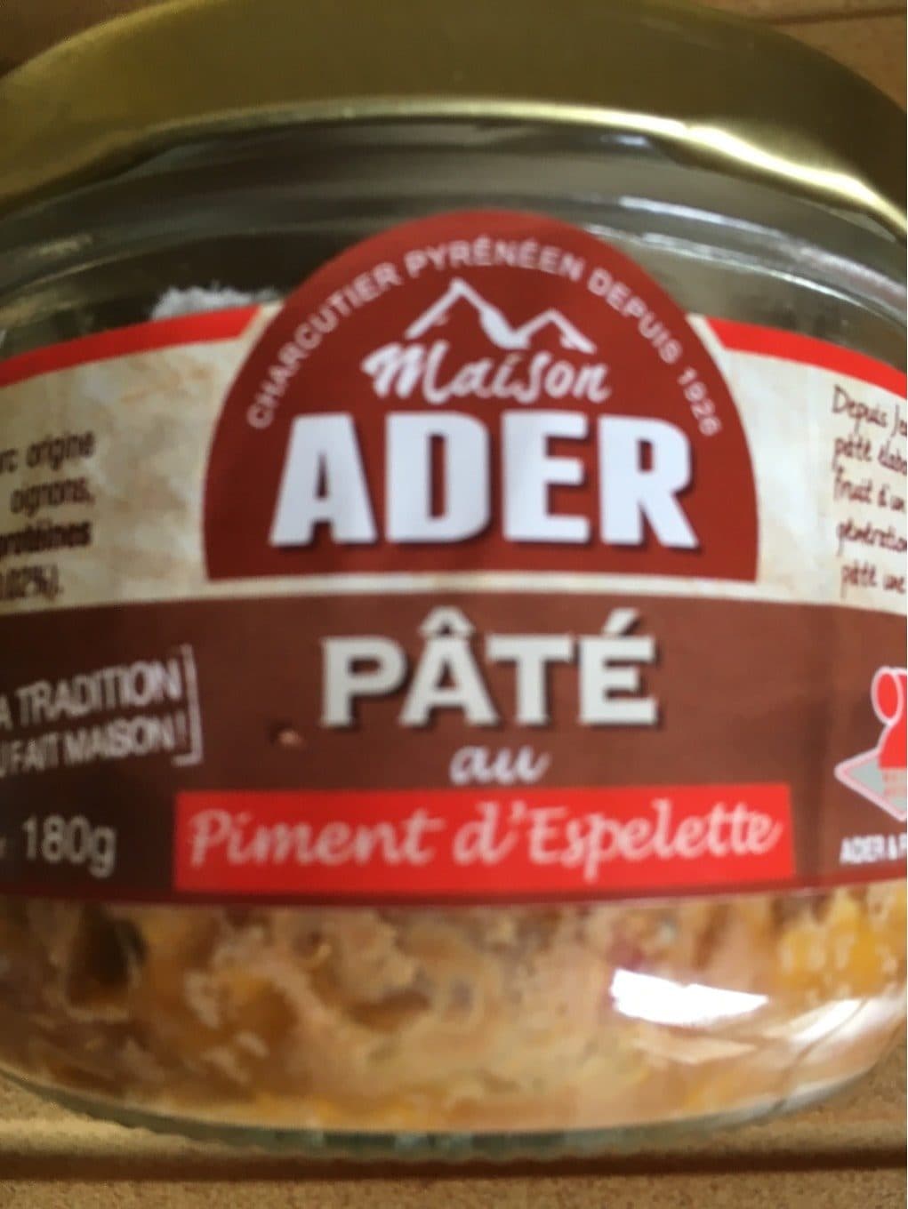 Maison Ader Paté au piment d’espelette packshot