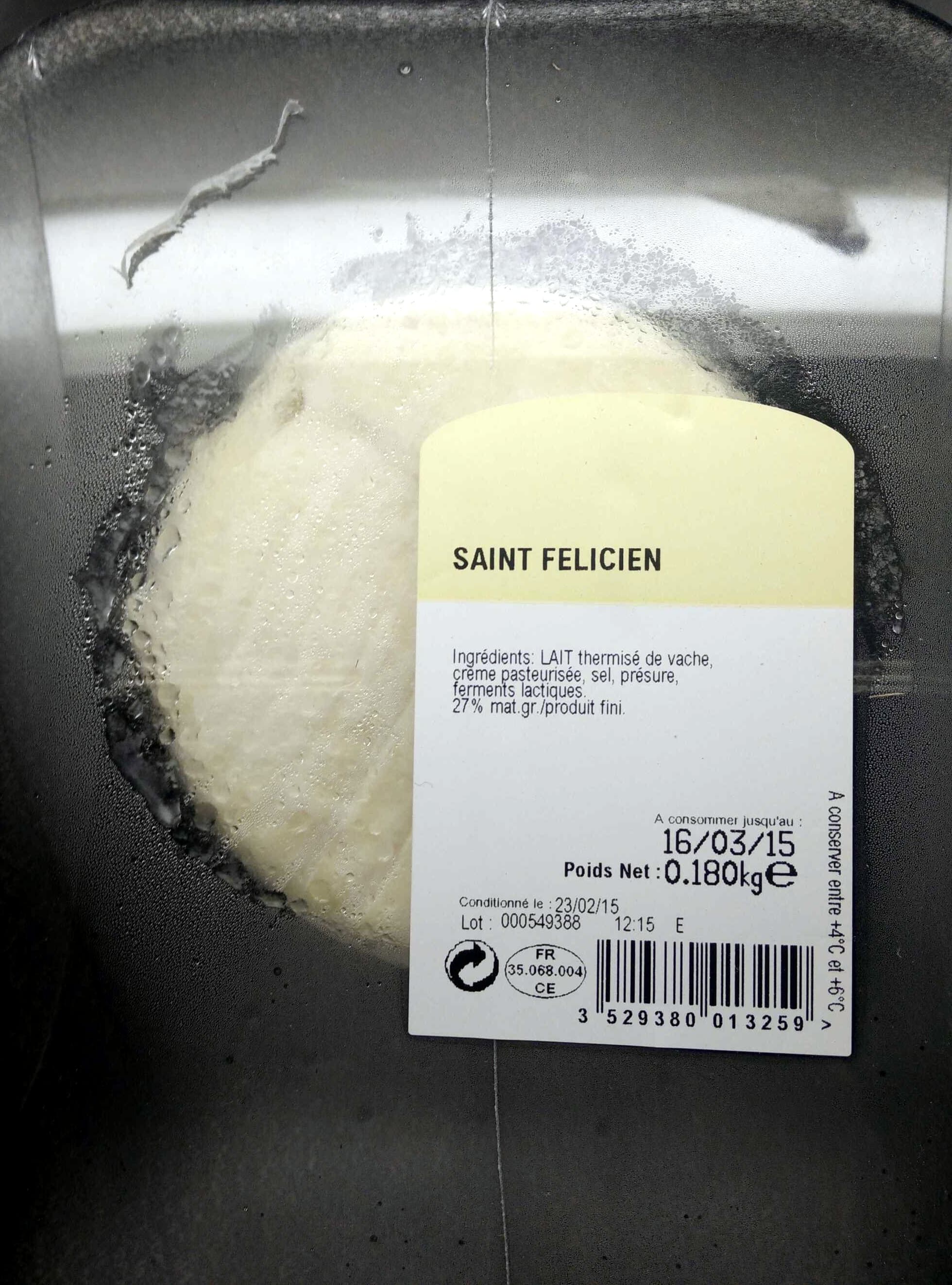Sans marque Saint Félicien (27% MG) packshot