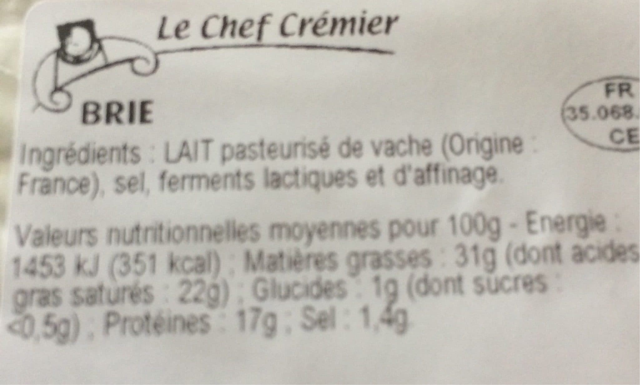 Le Chef Crémier Brie packshot