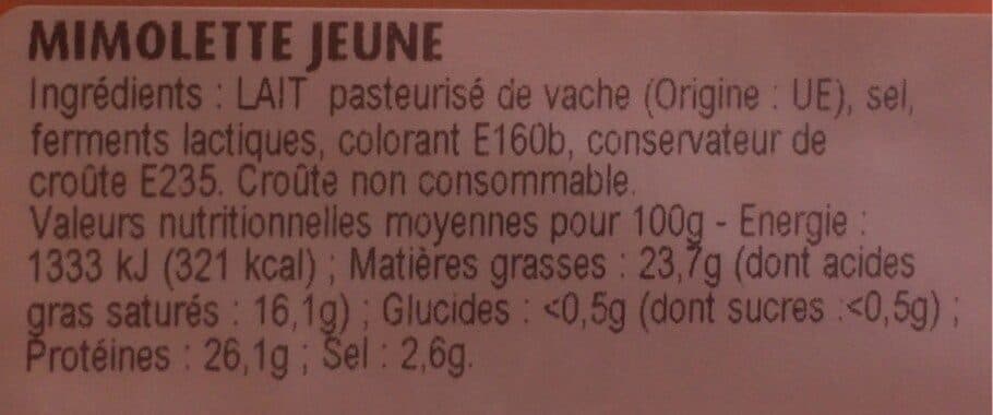 Intermarche Mimolette jeune packshot