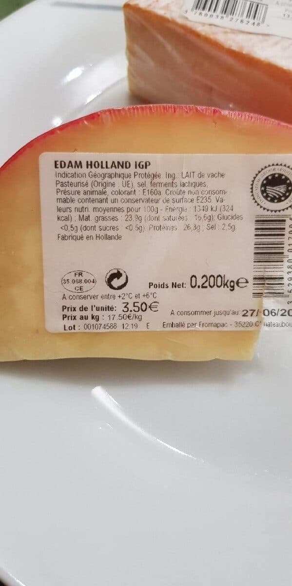 Fromapac Edam packshot