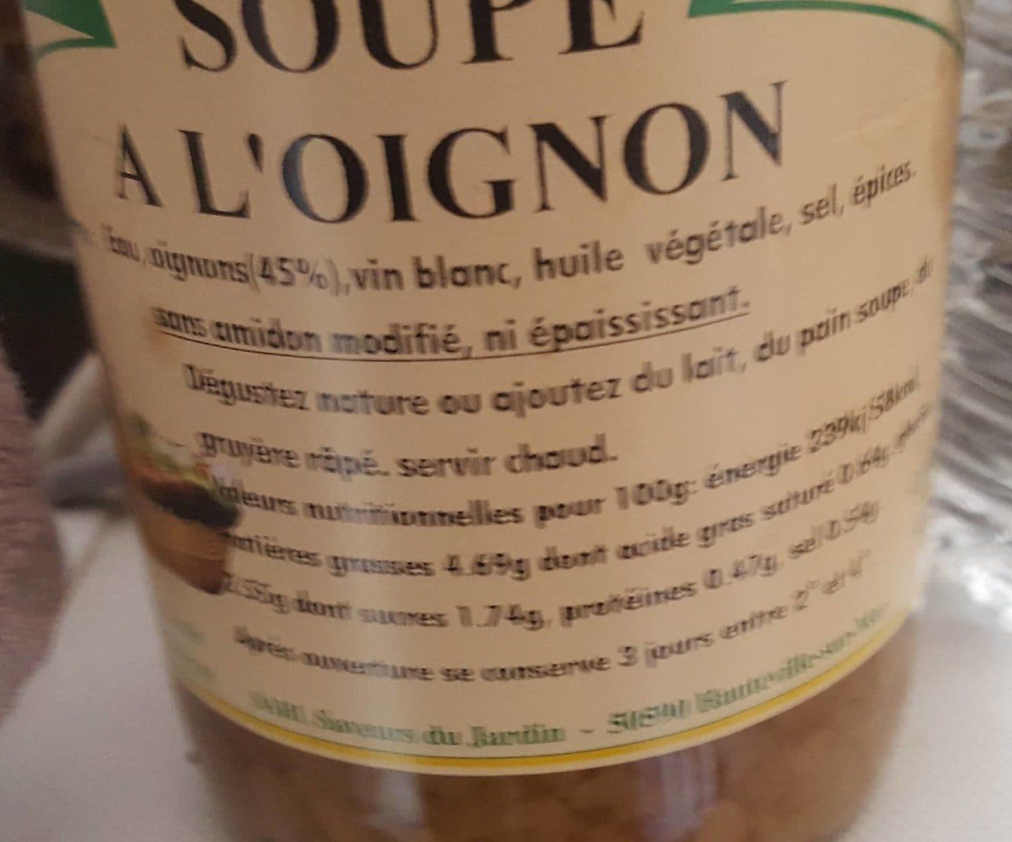 Open Food Facts Soupe à l'oigon packshot