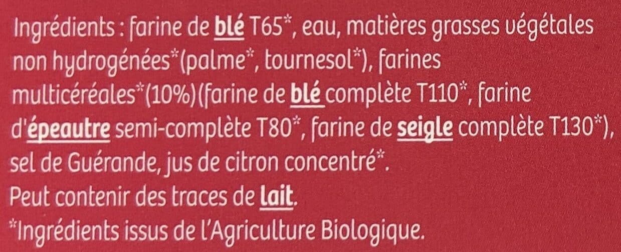 Biobleud Pâte brisée margarine aux céréales complètes Bio packshot