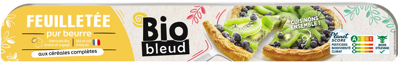 Biobleud Pâte feuilletée pur beurre BIO aux céréales complètes packshot