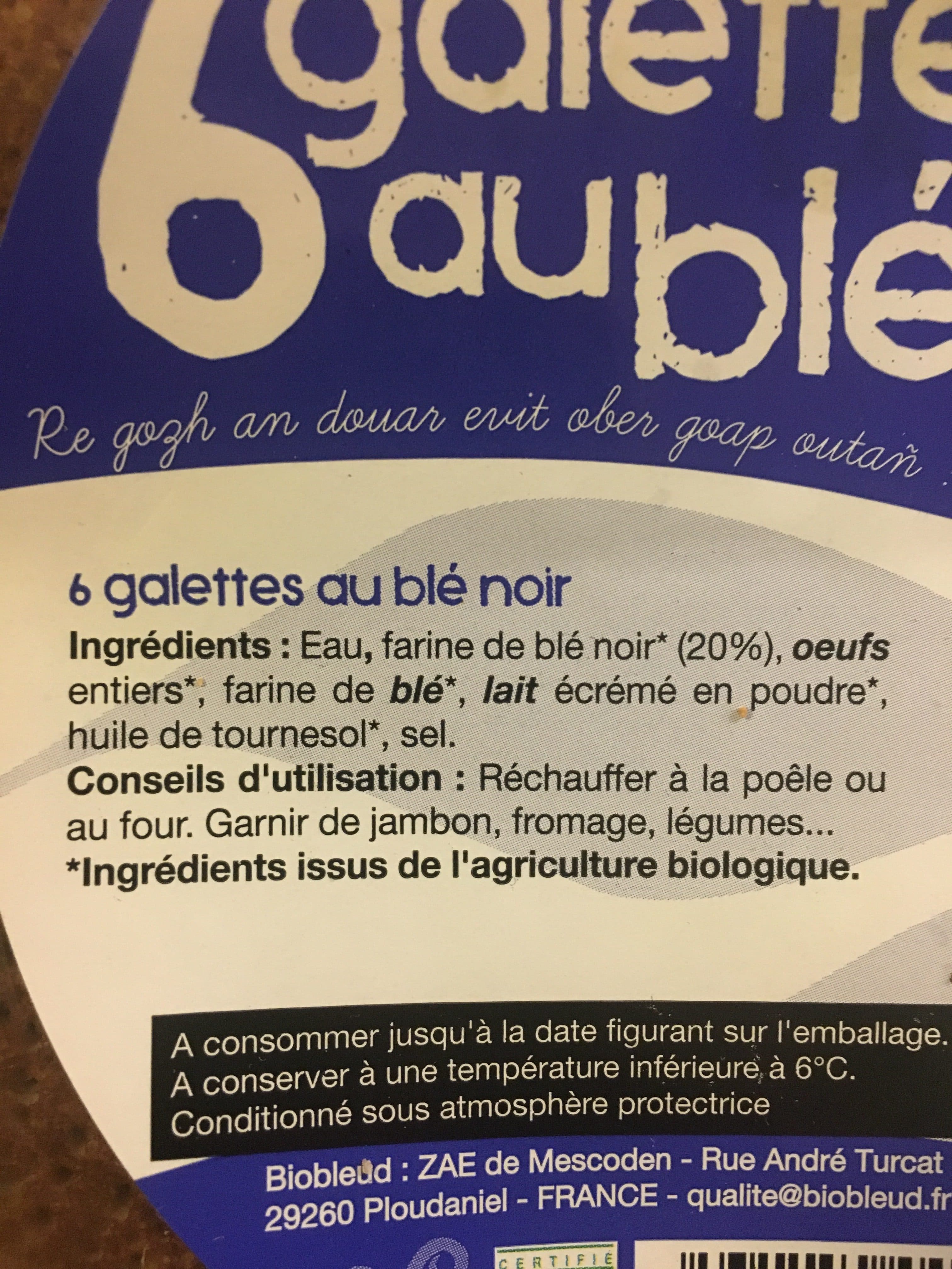 Bio Bleu Galette au ble noir packshot