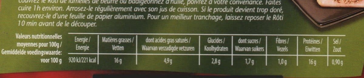 Père Dodu Les Rôtis de dinde du chef farci aux éclats de marrons & raisins blancs Père Dodu packshot