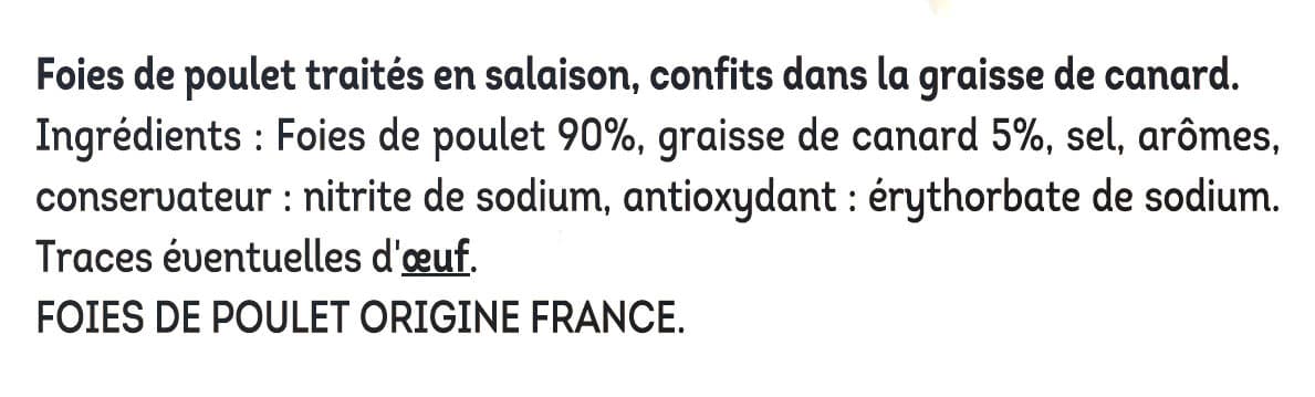 Père Dodu Foies de poulet confits packshot