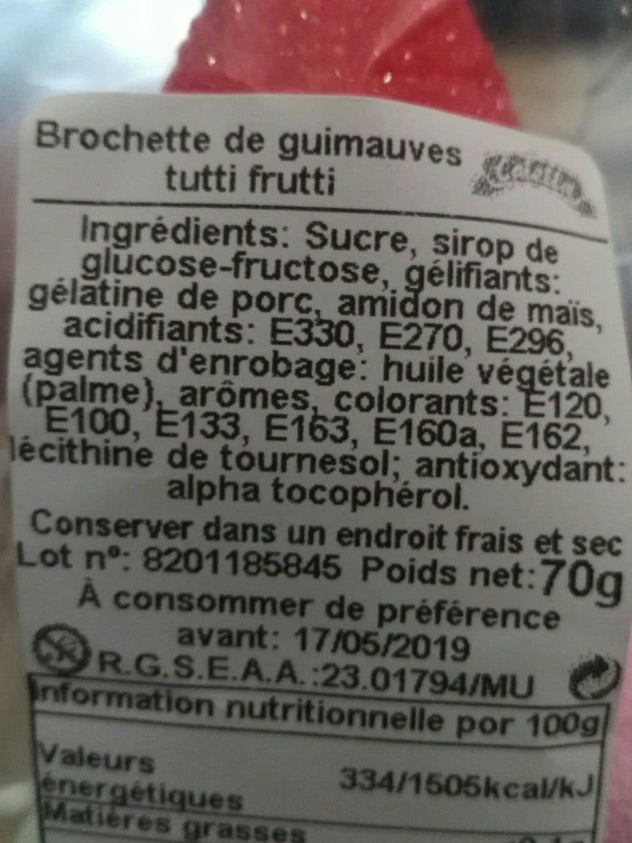 Open Food Facts Brochette de guimauves packshot