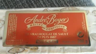 André BOYER Barre Nougat Blanc packshot