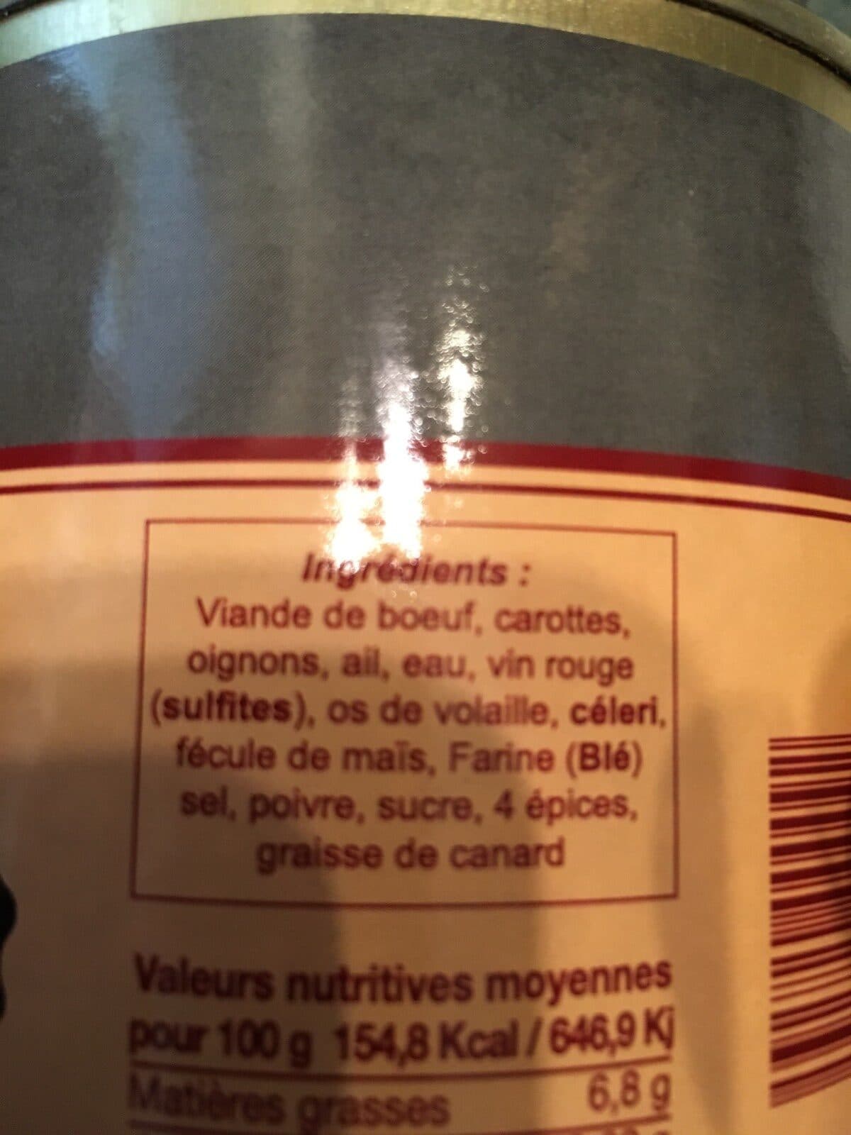 Open Food Facts Daube a L'ancienne 800gr packshot