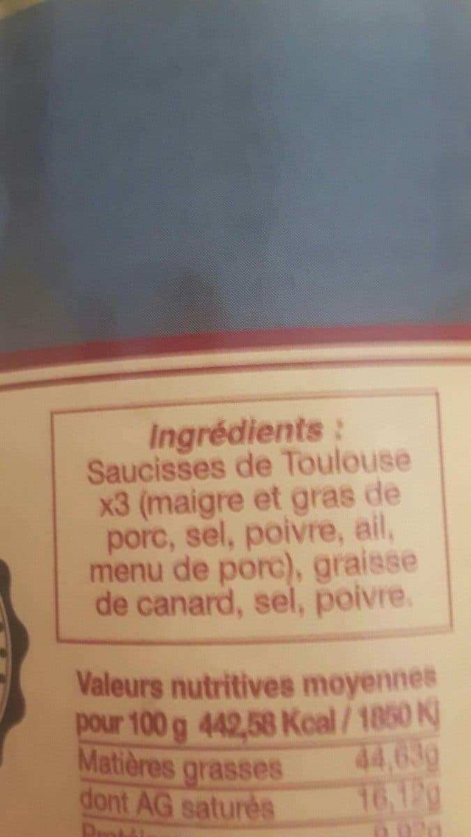 Open Food Facts Saucisses Confites 400gr packshot