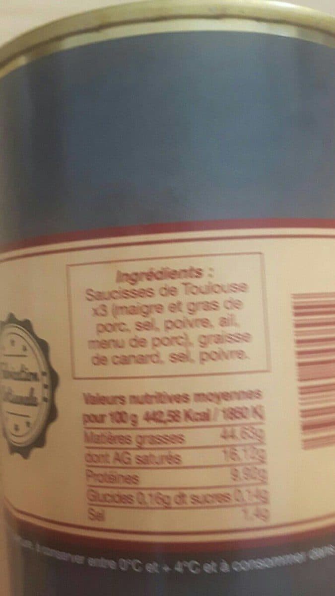 Open Food Facts Saucisses Confites 400gr packshot