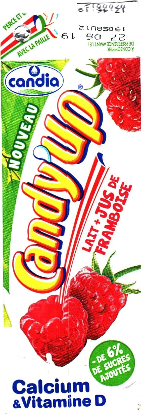 Candia Candy'Up Lait + Jus de framboise packshot
