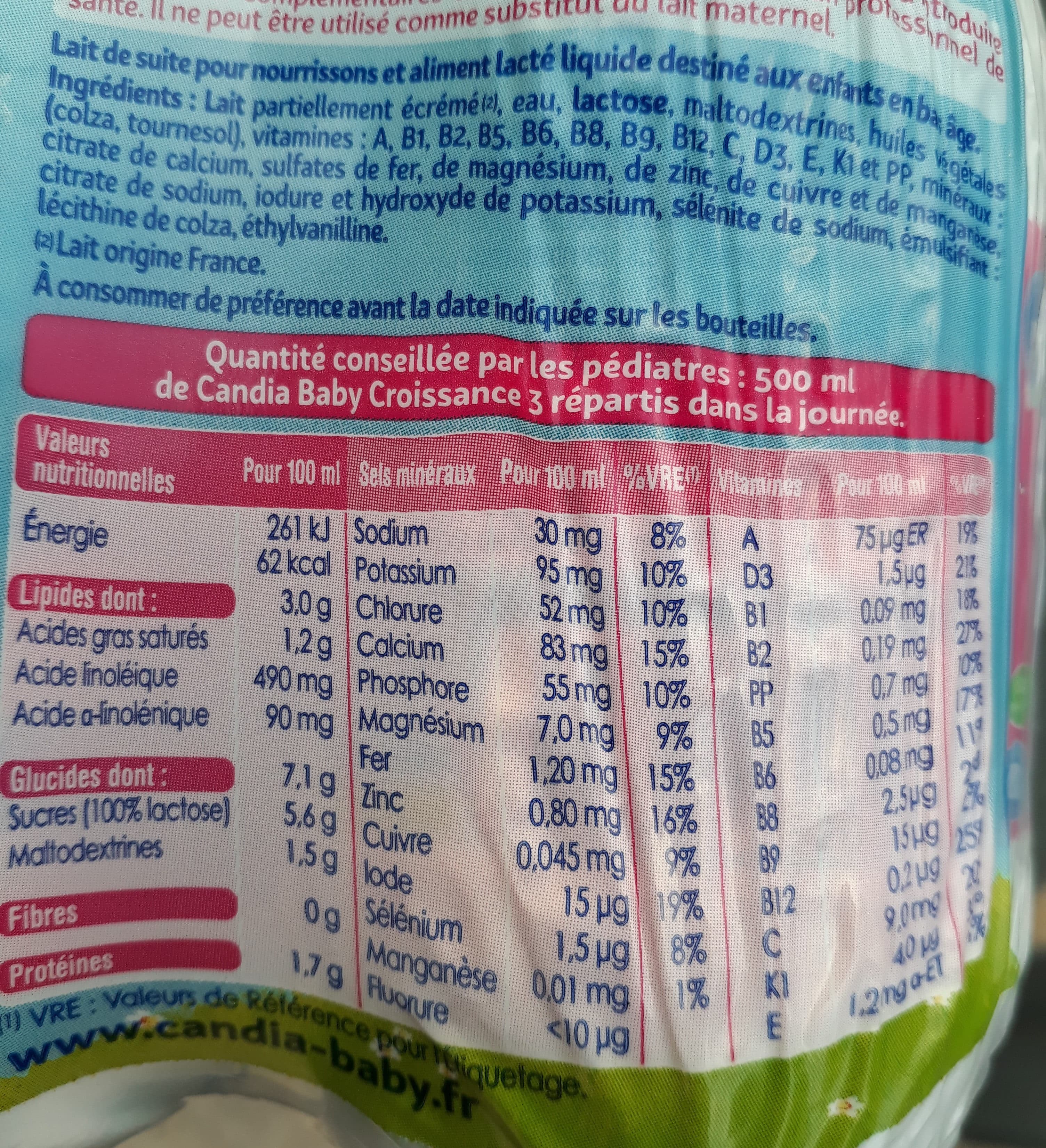 Candia Baby croissance 3 packshot