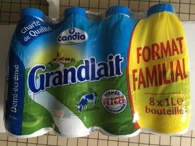 Candia GrandLait Demi-écrémé (format familial) packshot