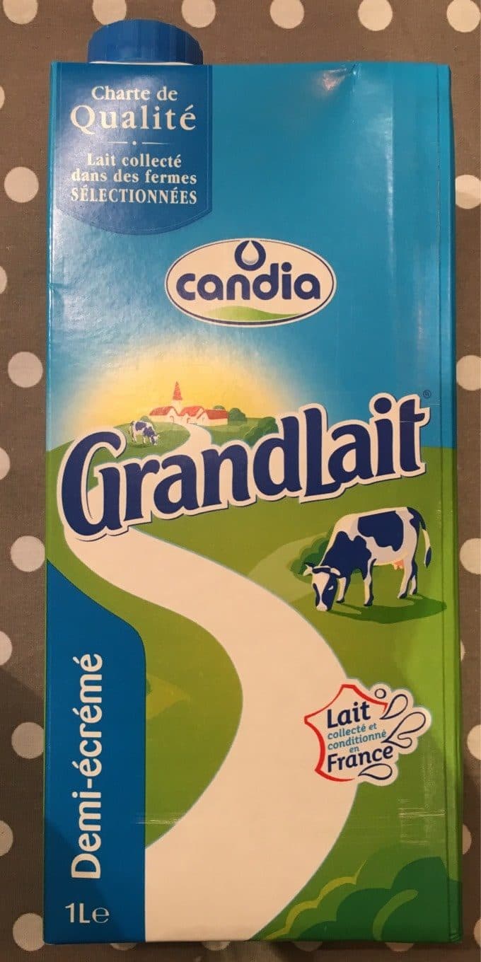 Candia Grand lait 1/2 ecreme brique packshot