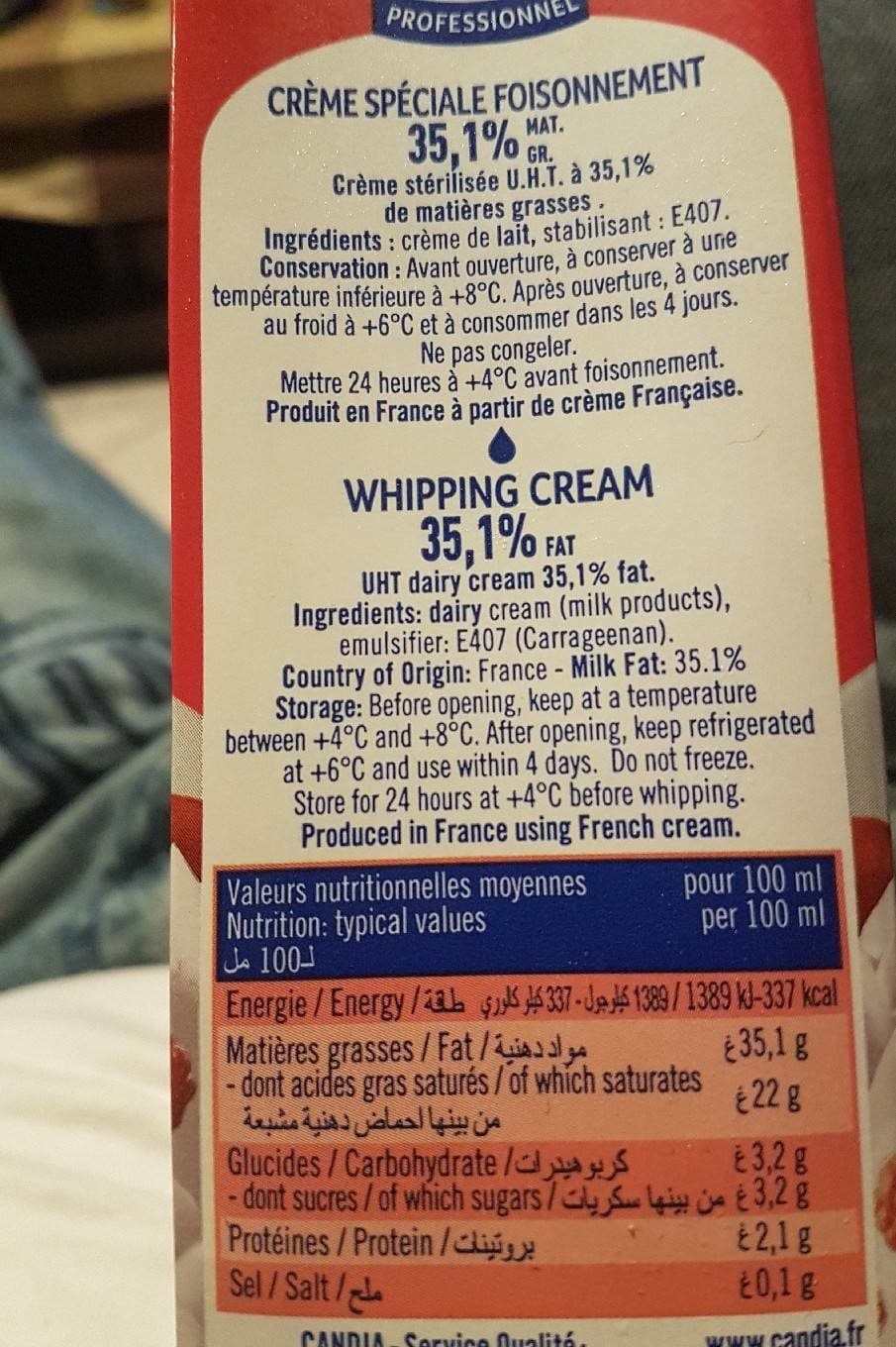 Candia Crème spéciale foisonnement packshot