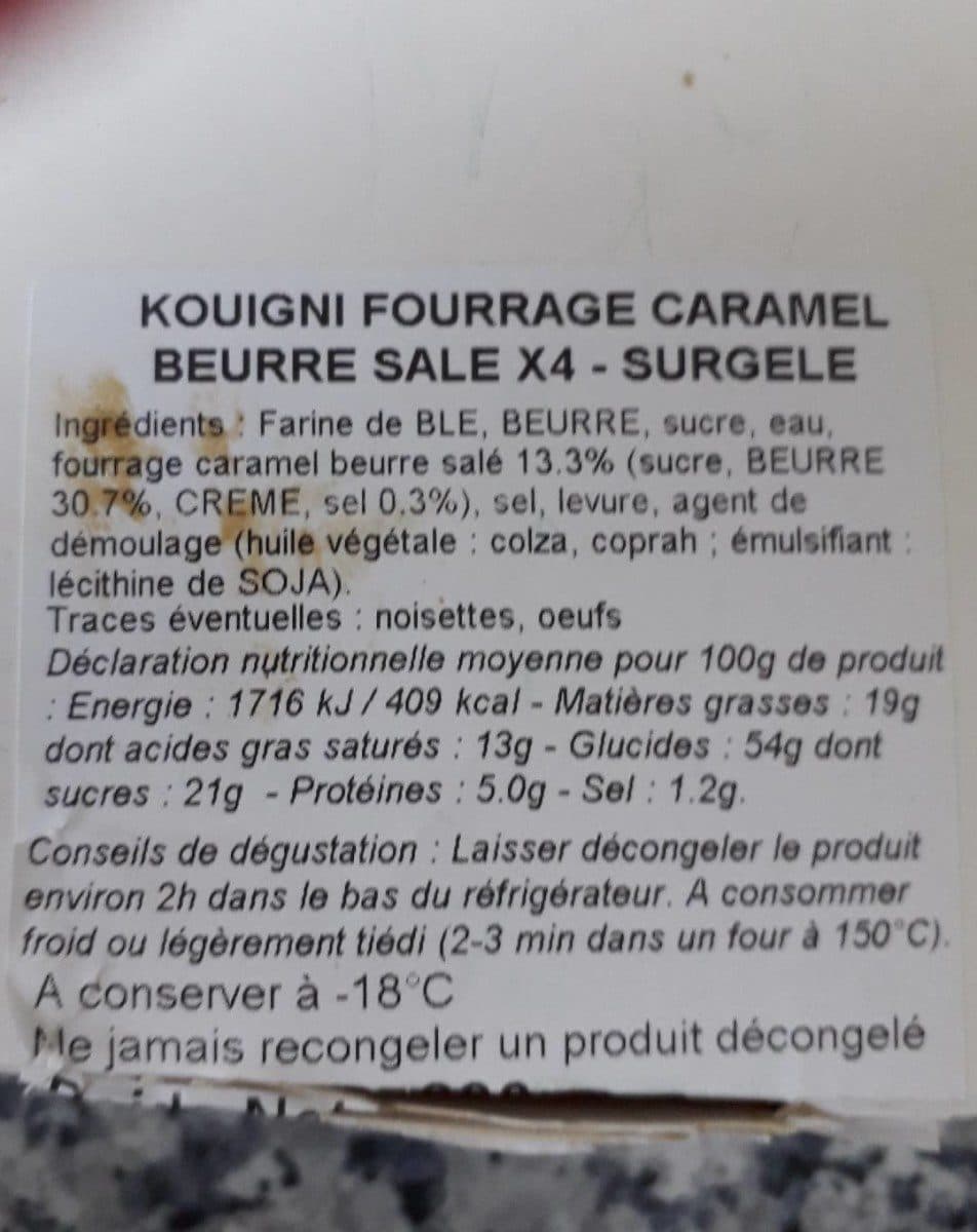 Open Food Facts Kouigni fourrage caramel beurre salé packshot