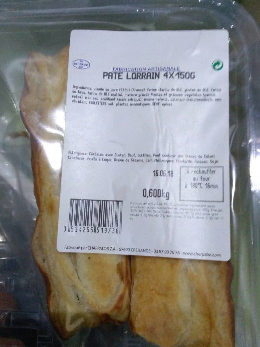 Open Food Facts Pâte lorrain packshot