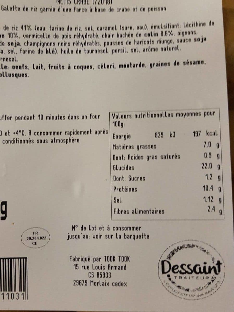 Open Food Facts Mini Nems Crabe packshot
