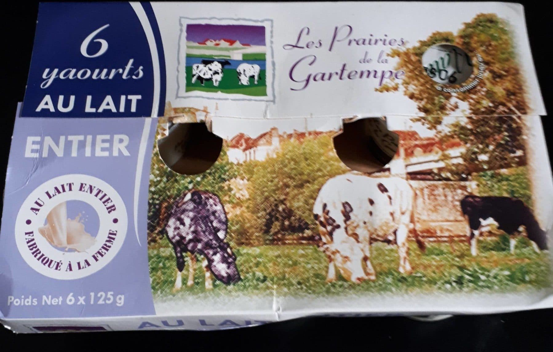 Open Food Facts 6 yaourts au lait entier packshot