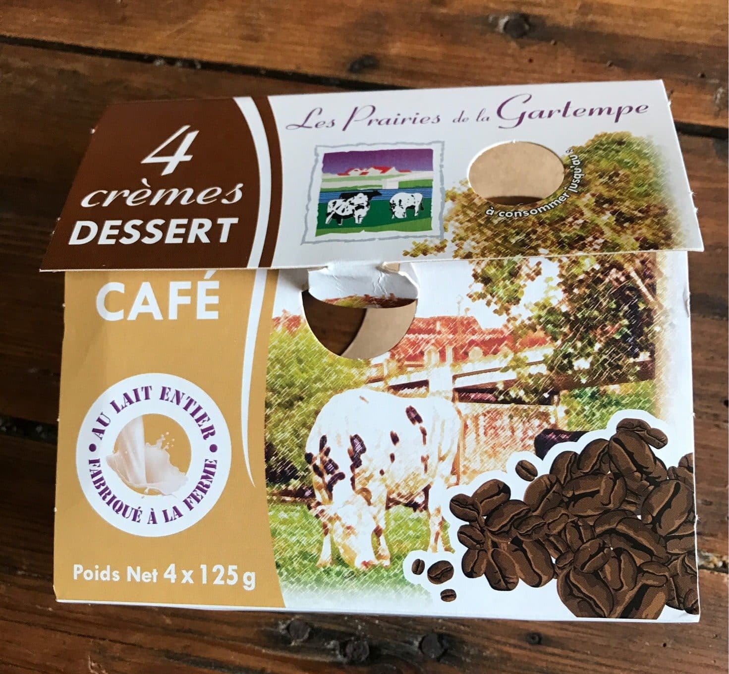 Les Prairies De La Gartempe 4 crèmes dessert café packshot