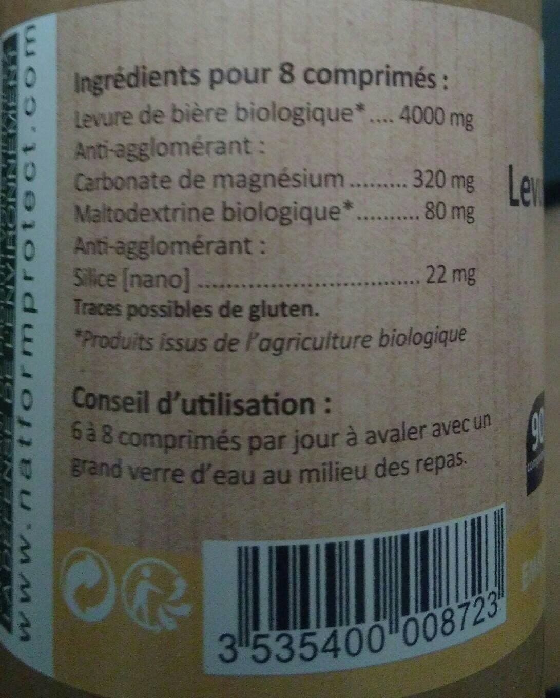 Nat Et Form Écoresponsable Levure de bière bio packshot