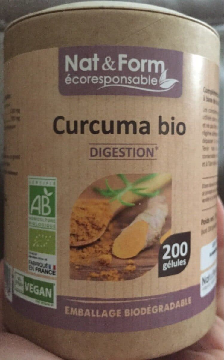 Nat & Form Curcuma Bio éco-responsable - 200 Gélules - Nat & Form packshot