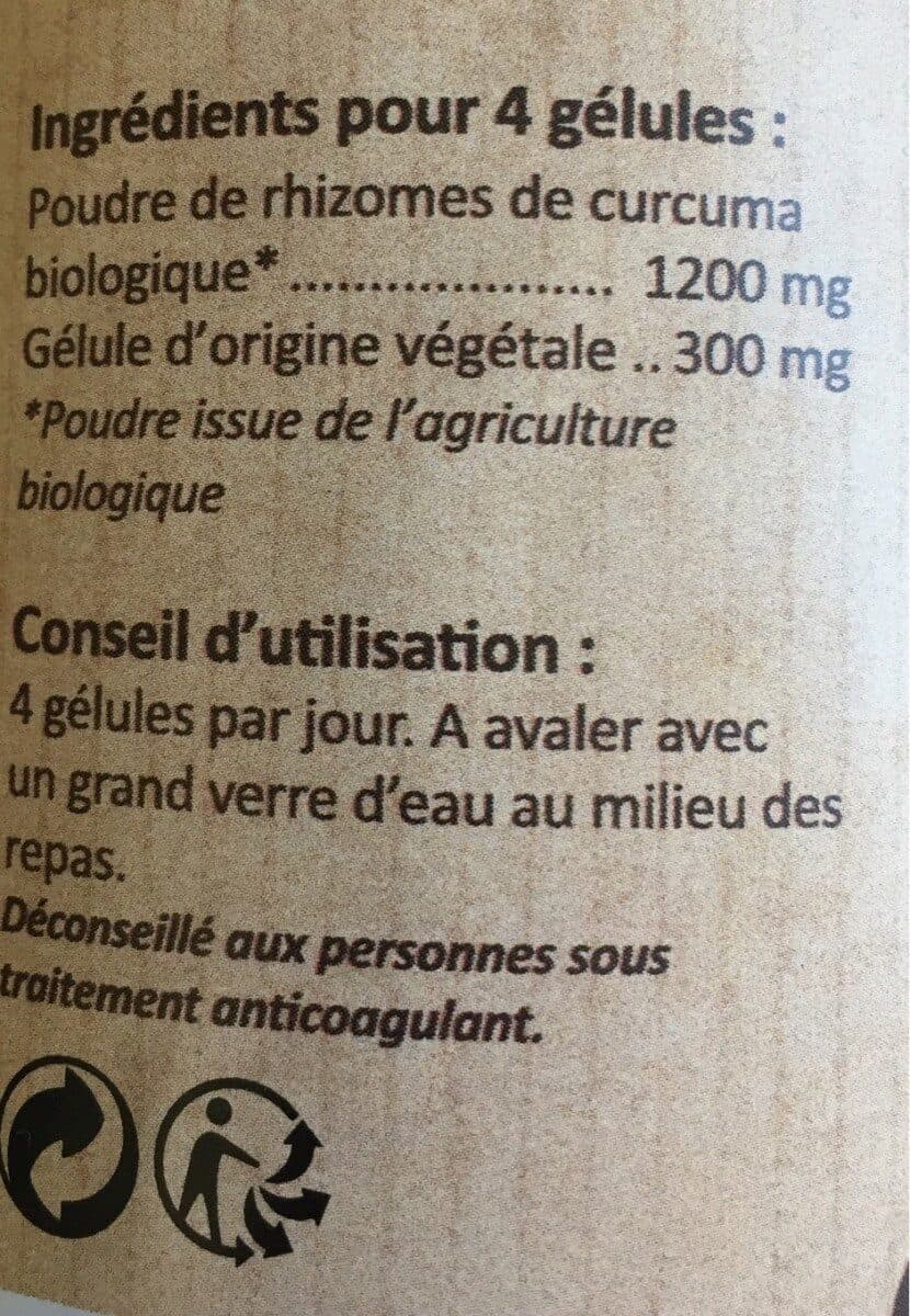 Nat & Form Curcuma Bio éco-responsable - 200 Gélules - Nat & Form packshot