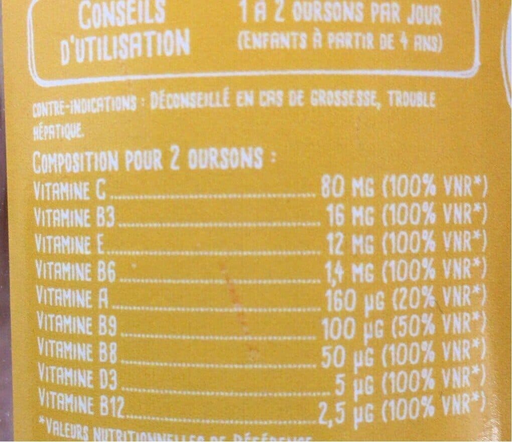 Nath&forme Atlantic nature Immunité - 60 Oursons - Nat & Form Junior + packshot