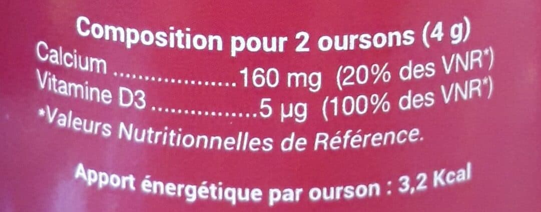 Nat & Form Calcium - 60 Oursons - Nat & Form Junior + packshot