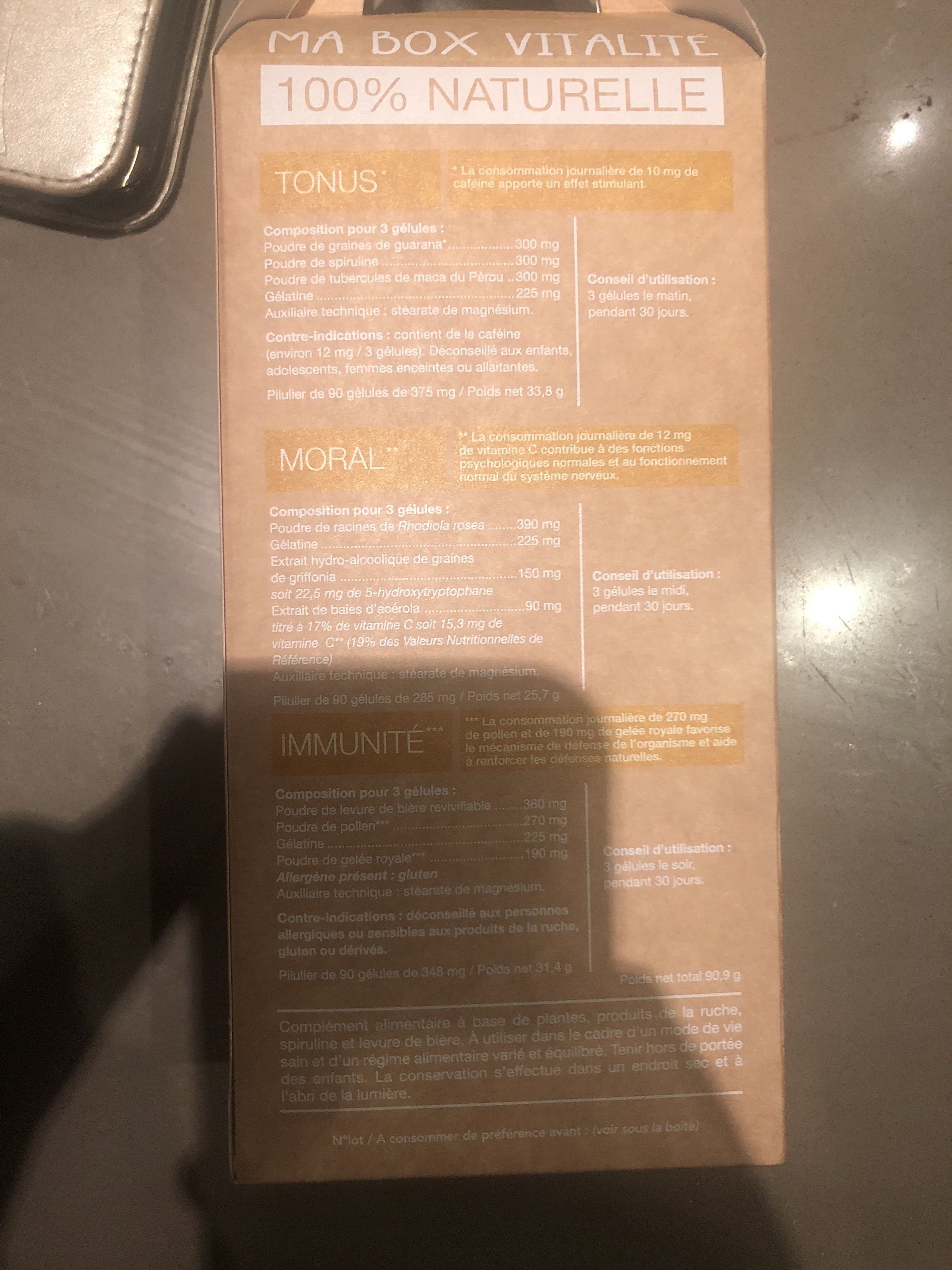 Nat & Form Ma Box Vitalité 100% Naturelle - 3 90 Gélules - Nat & Form packshot