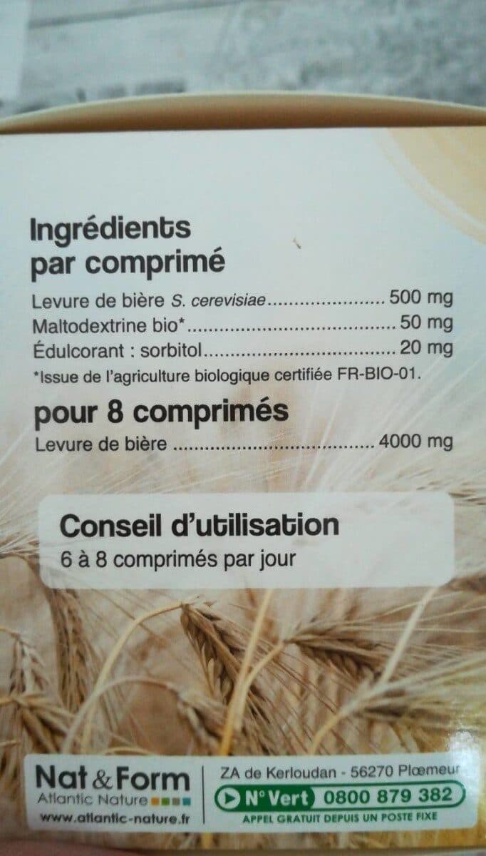 Open Food Facts 200comp. Levure Biere Bio packshot