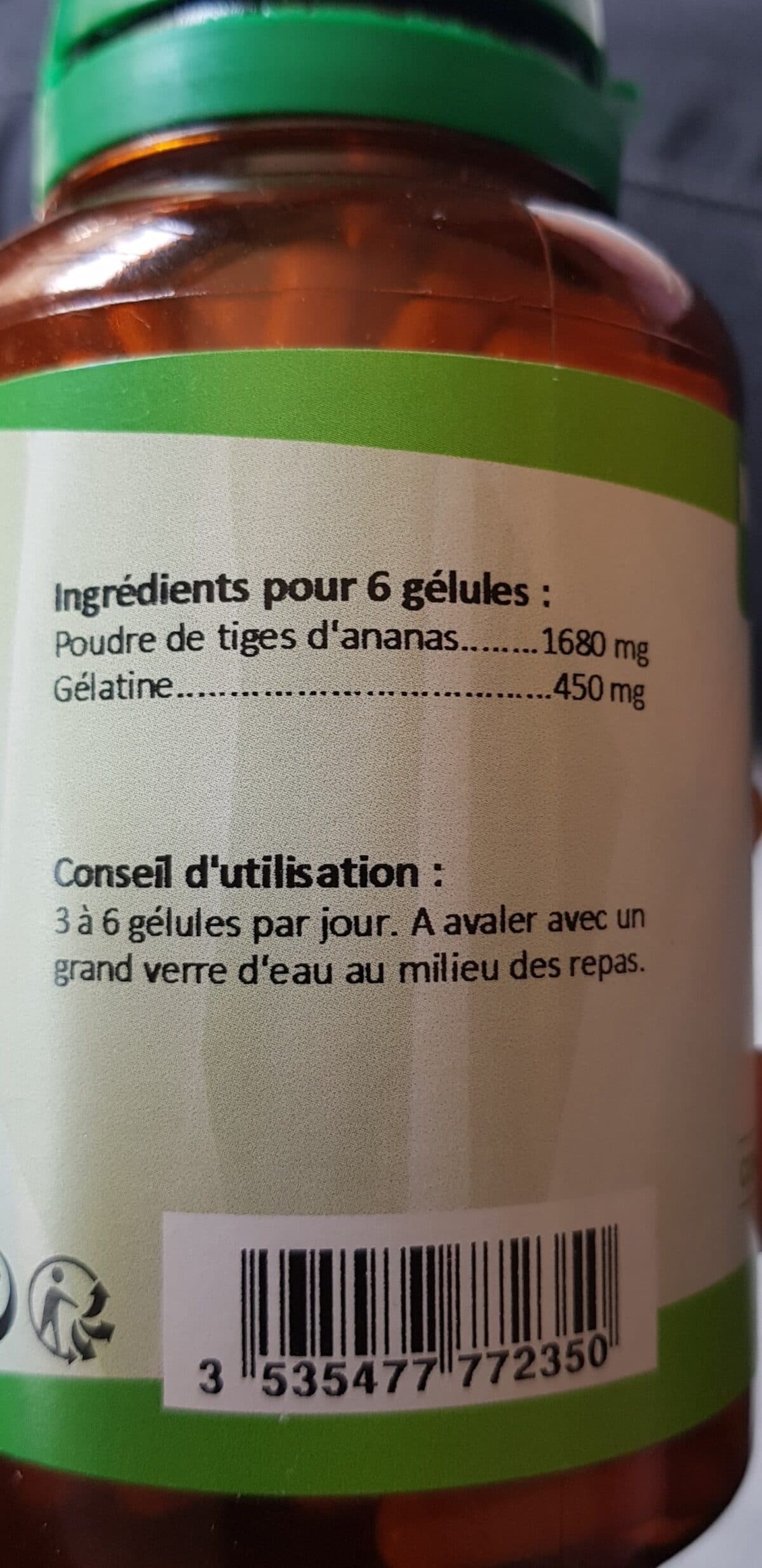 Open Food Facts Ananas - 200 Gélules - Nat & Form packshot
