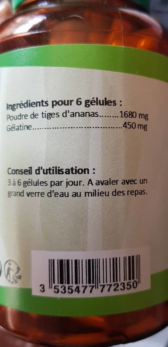Open Food Facts Ananas - 200 Gélules - Nat & Form packshot