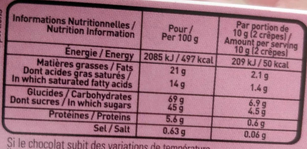 Gavottes L'authentique Crêpe Dentelle de Bretagne Chocolat Noir packshot