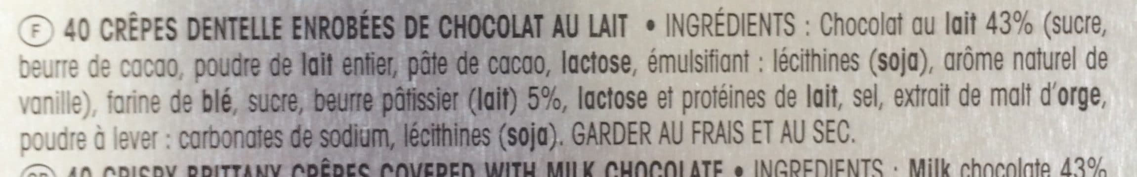 Gavottes Crêpes Dentelles au Chocolat au Lait packshot