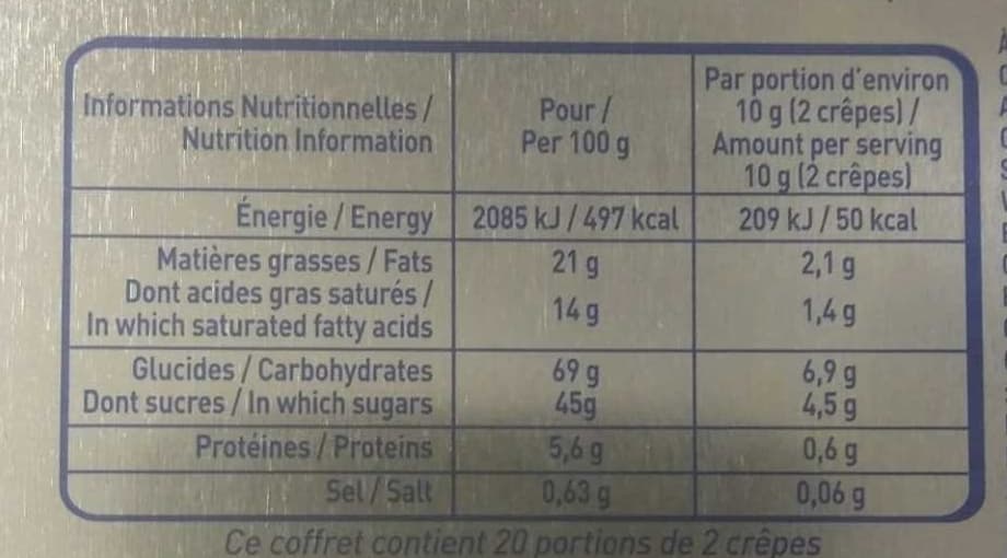 Gavottes Crêpe Dentelle Chocolat Noir packshot