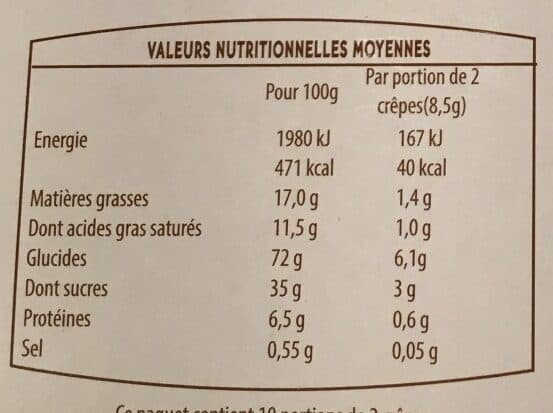 Open Food Facts Crepes dentelle de bretagne packshot