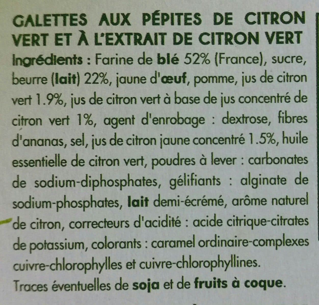 Loc Maria Biscuits Galettes citron vert pur beurre packshot